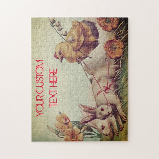 EASTER EASTER EASTER Bunnies Rustic Legpuzzel (Verticaal)