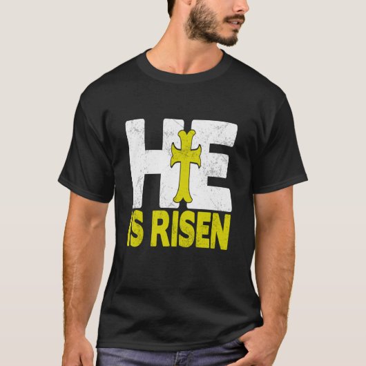 Easter Easter Jesus He is Risen Easter Women Men T-shirt (Voorkant)
