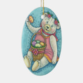 EASTER EEGG TEDDY BEAR ORNAMENT Oval (Rechts)