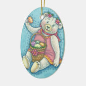 EASTER EEGG TEDDY BEAR ORNAMENT Oval (Links)