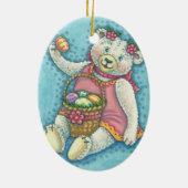 EASTER EEGG TEDDY BEAR ORNAMENT Oval (Achterkant)