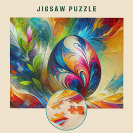 Easter Egg abstracte levendige kleurenstroom - Legpuzzel