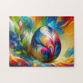 Easter Egg abstracte levendige kleurenstroom - Legpuzzel (Horizontaal)