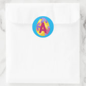 Easter Egg Alphabet Letter A Name Initiaal Team Ronde Sticker (Tas)