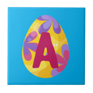 Easter Egg Alphabet Letter A Name Initiaal Team Tegeltje