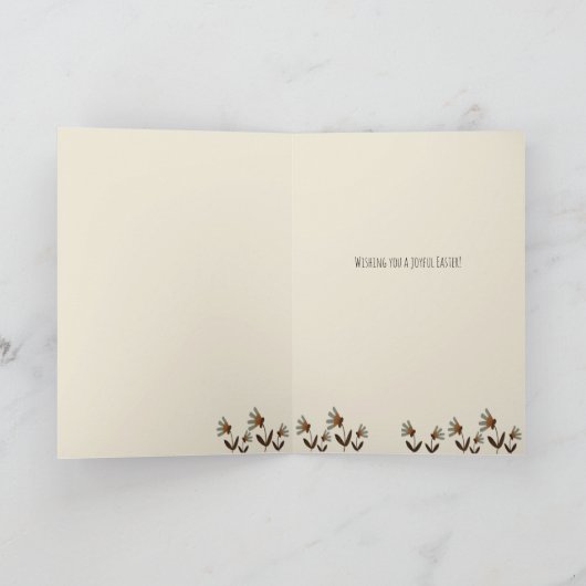 Easter Egg Bunny Folk Schattigee Inspiratie Kaart (Binnen)