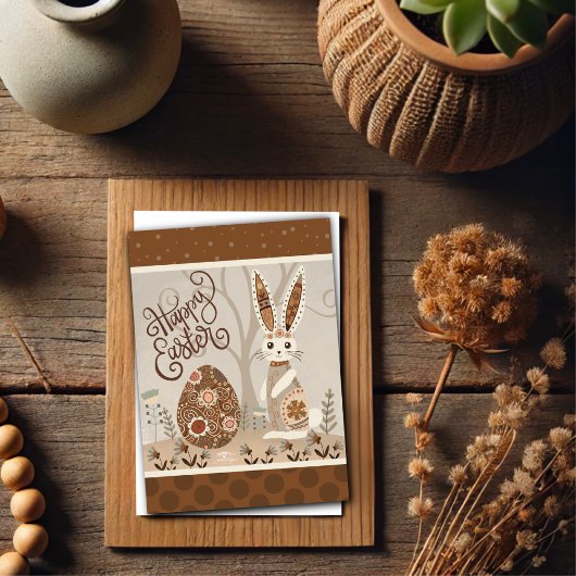 Easter Egg Bunny Folk Schattigee Inspiratie Kaart