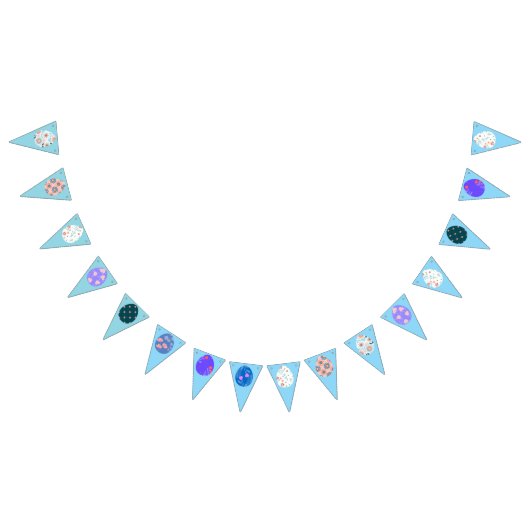 Easter Egg Bunting met florale design Vlaggetjes (Alle)