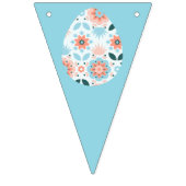 Easter Egg Bunting met florale design Vlaggetjes (Eerste vlag)