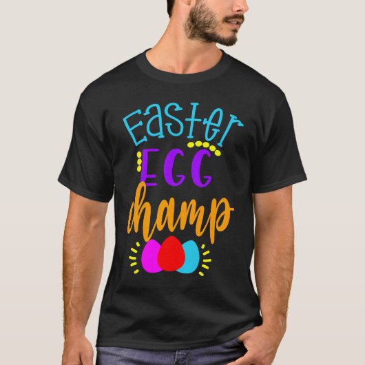 Easter Egg Champ Hunter Boys Girls Kids Hunting Ch T-shirt (Voorkant)