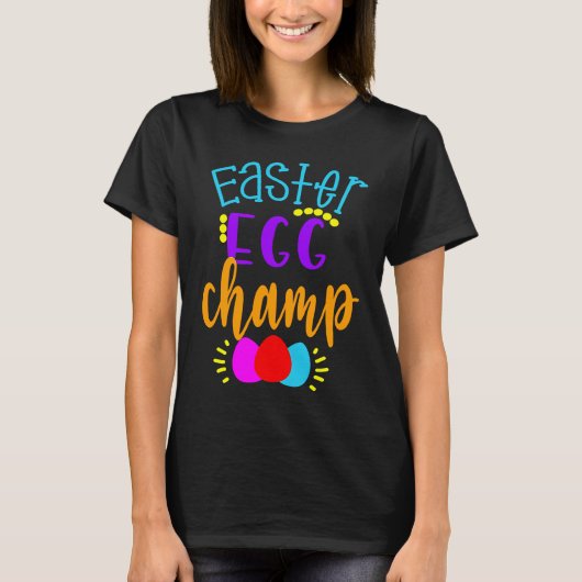 Easter Egg Champ Hunter Boys Girls Kids Hunting Ch T-shirt (Voorkant)
