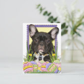 Easter Egg Cookies - French Bulldog Feestdagenkaart (Staand voorkant)
