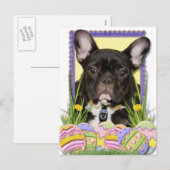 Easter Egg Cookies - French Bulldog Feestdagenkaart (Voorkant / Achterkant)