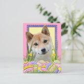 Easter Egg Cookies - Shiba Inu Feestdagenkaart (Staand voorkant)