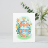 Easter Egg Cottage Briefkaart (Staand voorkant)