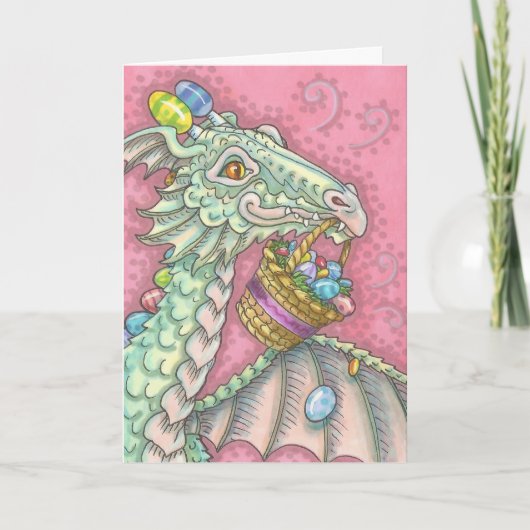 EASTER EGG DRAGON Fantasy Spring KAART Verse (Voorkant)