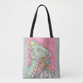 EASTER EGG DRAGON SPRING CANVAS TAS Medium Grijs (Voorkant)