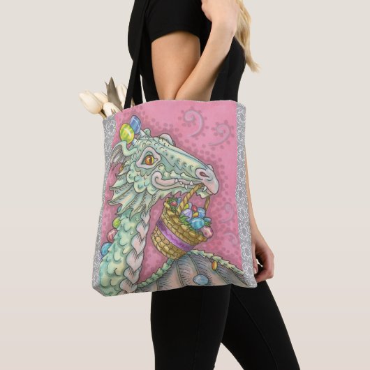 EASTER EGG DRAGON SPRING CANVAS TAS Medium Grijs (Dichtbij)