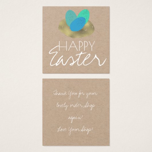 Easter Egg Easter Nest Business Vierkante Visitekaartjes (Voorkant /achterkant)