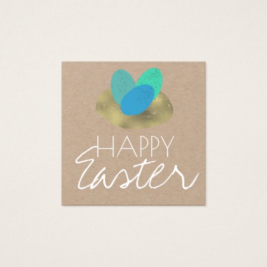 Easter Egg Easter Nest Business Vierkante Visitekaartjes (Voorkant)