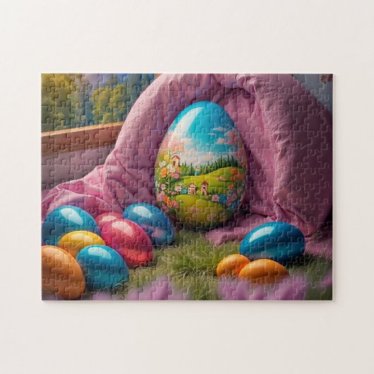 "Easter Egg" - Een symbool van vernieuwing en vreu Legpuzzel (Horizontaal)