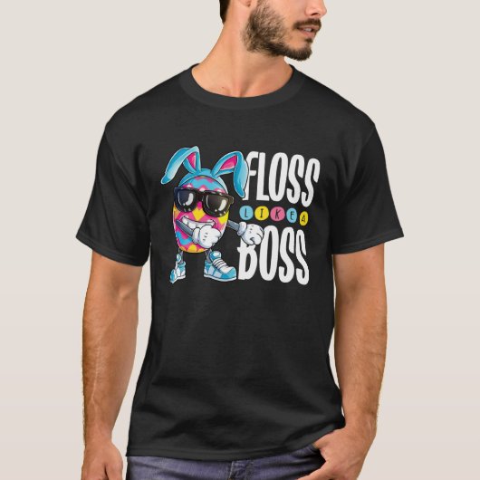 Easter Egg Floss Like A Boss Boys Girls Hunter Hun T-shirt (Voorkant)