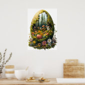 Easter Egg Forest Fantasy Natuur Muurkunst Poster (Keuken)