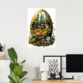 Easter Egg Forest Fantasy Natuur Muurkunst Poster (Thuiskantoor)