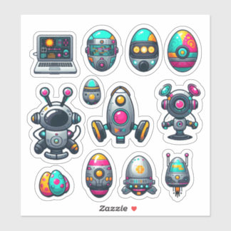Easter Egg futuristische Stickers