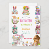 Easter Egg Gnomes Birthday girls Kaart (Voorkant / Achterkant)