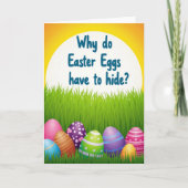 Easter Egg Hide Seek Query Card Kaart (Voorkant)