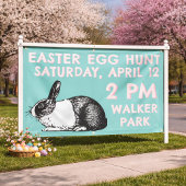 Easter Egg Hunt Banner - Easter Bunny