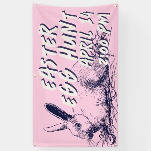Easter Egg Hunt Banner - Easter Bunny (Verticaal)