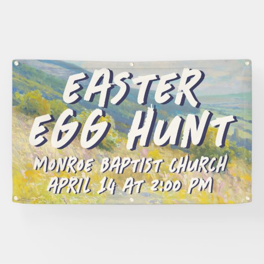 Easter Egg Hunt Banner - Pastel Landscape  (Horizontaal)