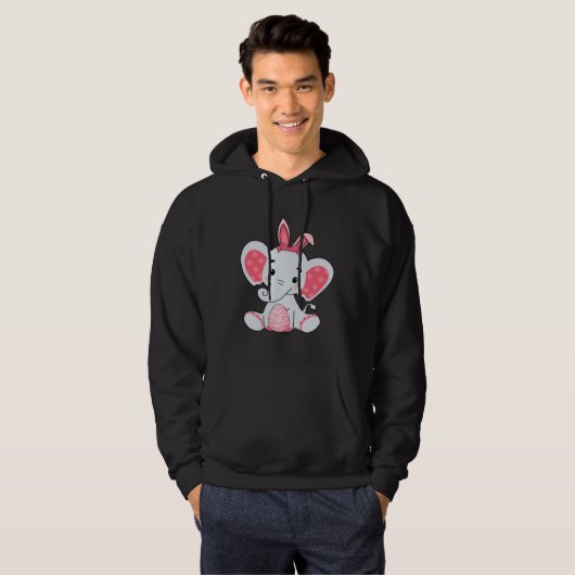 Easter Egg Hunt Bunny Ear Elephant Easter Day 2023 Hoodie (Voorkant volledig)