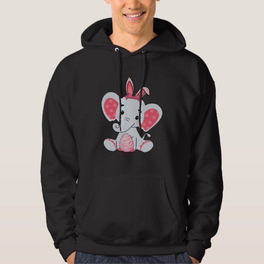 Easter Egg Hunt Bunny Ear Elephant Easter Day 2023 Hoodie (Voorkant)