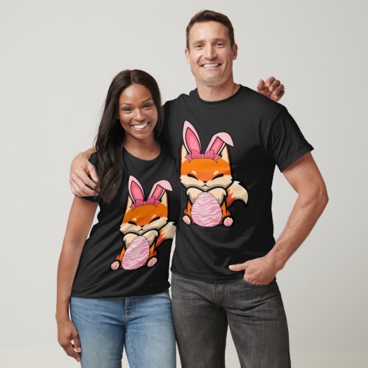 Easter Egg Hunt Bunny Ear Fox Easter Day 2023 T-shirt (Unisex)