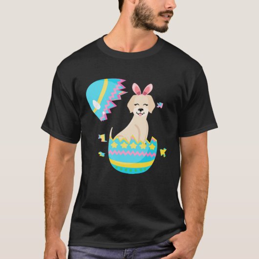 Easter Egg Hunt Bunny Ear Great Pyrenee Easter Day T-shirt (Voorkant)