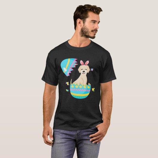 Easter Egg Hunt Bunny Ear Great Pyrenee Easter Day T-shirt (Voorkant volledig)