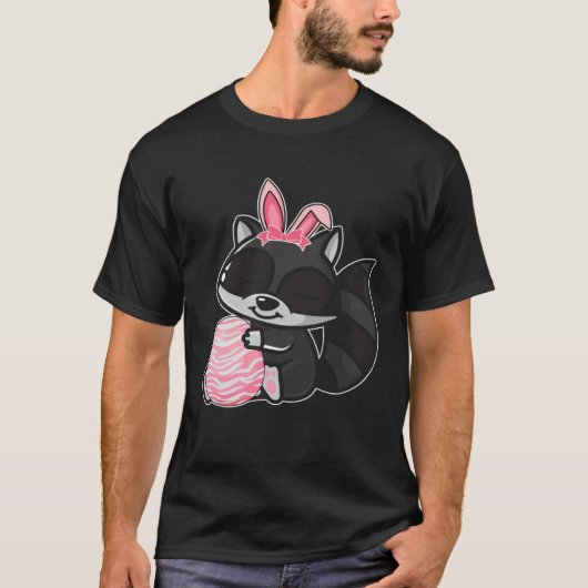 Easter Egg Hunt Bunny Ear Raccoon Easter Day 2023 T-shirt (Voorkant)