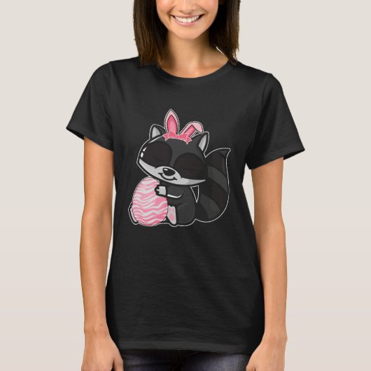 Easter Egg Hunt Bunny Ear Raccoon Easter Day 2023 T-shirt (Voorkant)