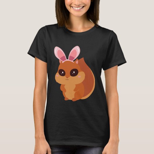 Easter Egg Hunt Bunny Ear Squirrel Easter Day 2023 T-shirt (Voorkant)