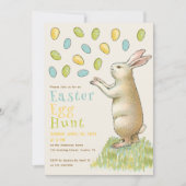 Easter Egg Hunt Bunny Schattige Konijn Kaart (Voorkant)