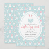 Easter Egg Hunt Customizable Invitation Kaart (Voorkant / Achterkant)