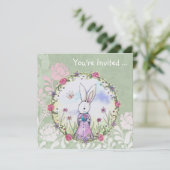 Easter Egg Hunt Easter Bunny Uitnodigt Kaart (Staand voorkant)