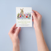 Easter Egg Hunt en Brunch Bunny Floral Budget Flyer (Hand)