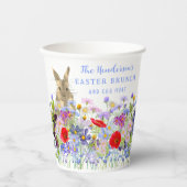 Easter Egg Hunt en Brunch Bunny Floral Papieren Bekers (Voorkant)