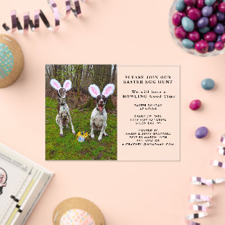 Easter Egg Hunt en Feesthonden Pasen Acryl Uitnodigingen