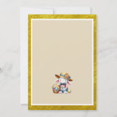 Easter Egg Hunt | Gold Frame Floral Holiday Kaart (Achterkant)