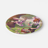 Easter Egg Hunt - grillige konijnenviering Papieren Bordje (Gekanteld)